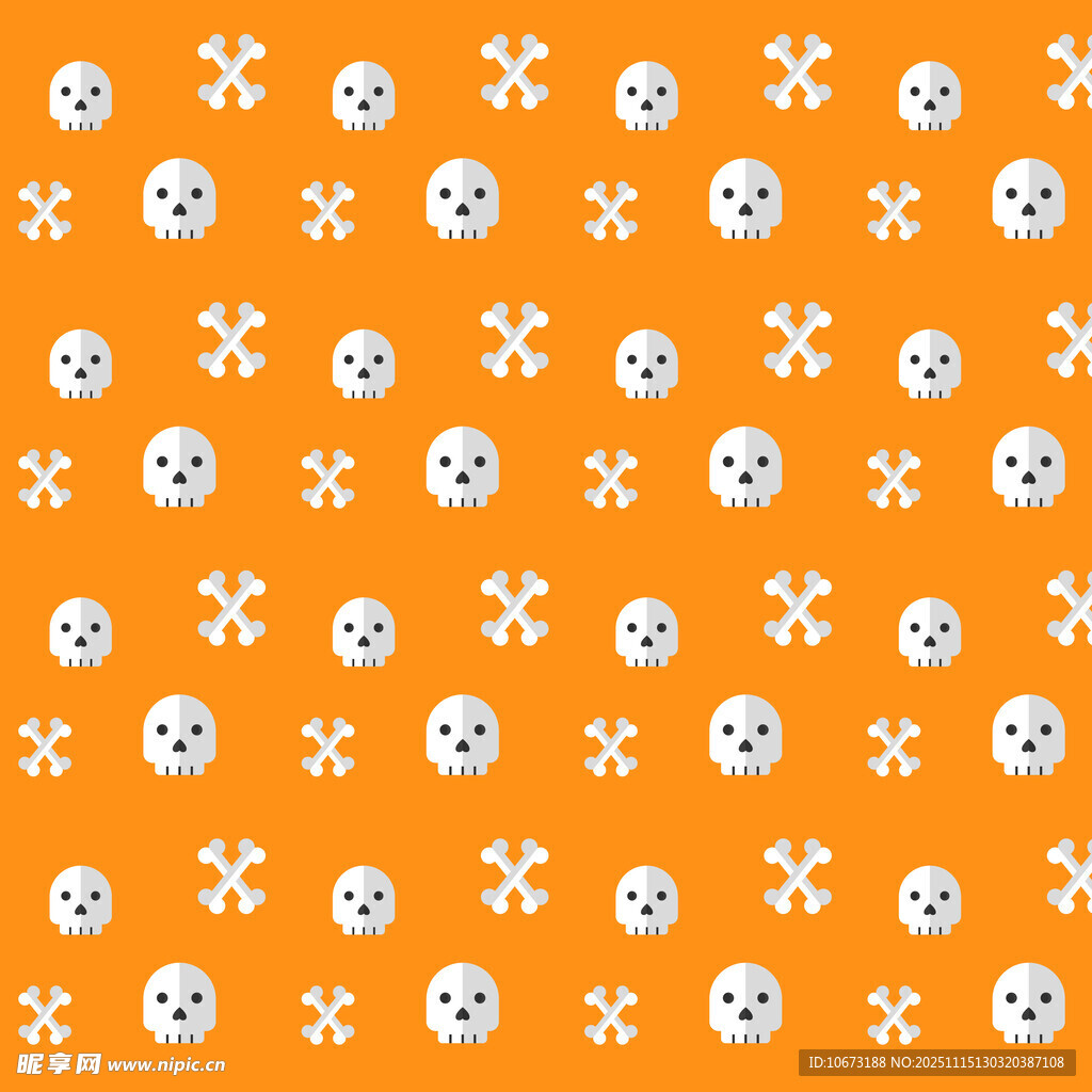 橙色底白色小花图案背景