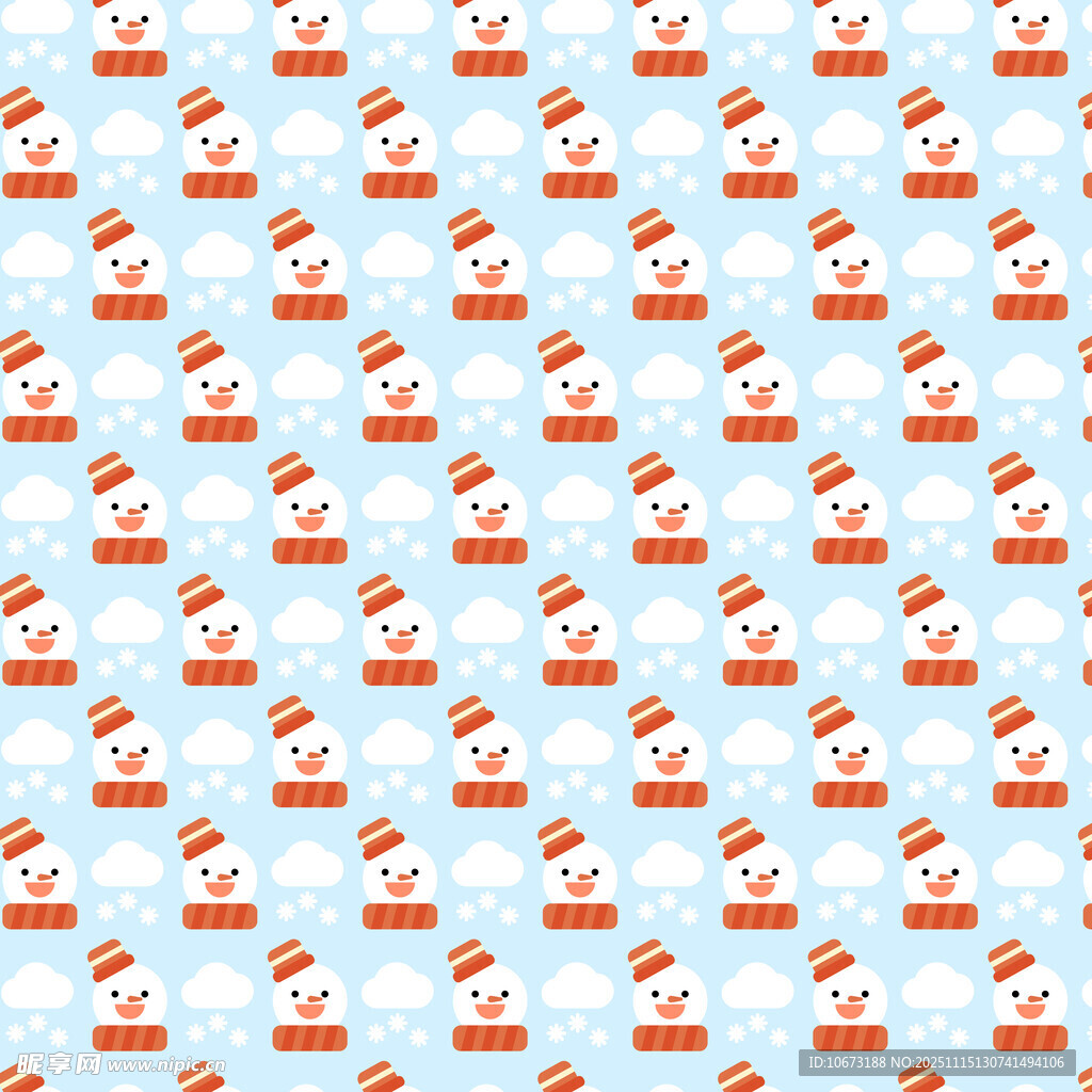 圣诞雪人图案背景纹理