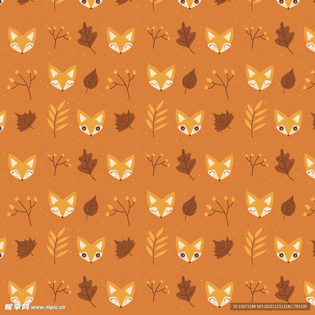 秋季动物图案背景图