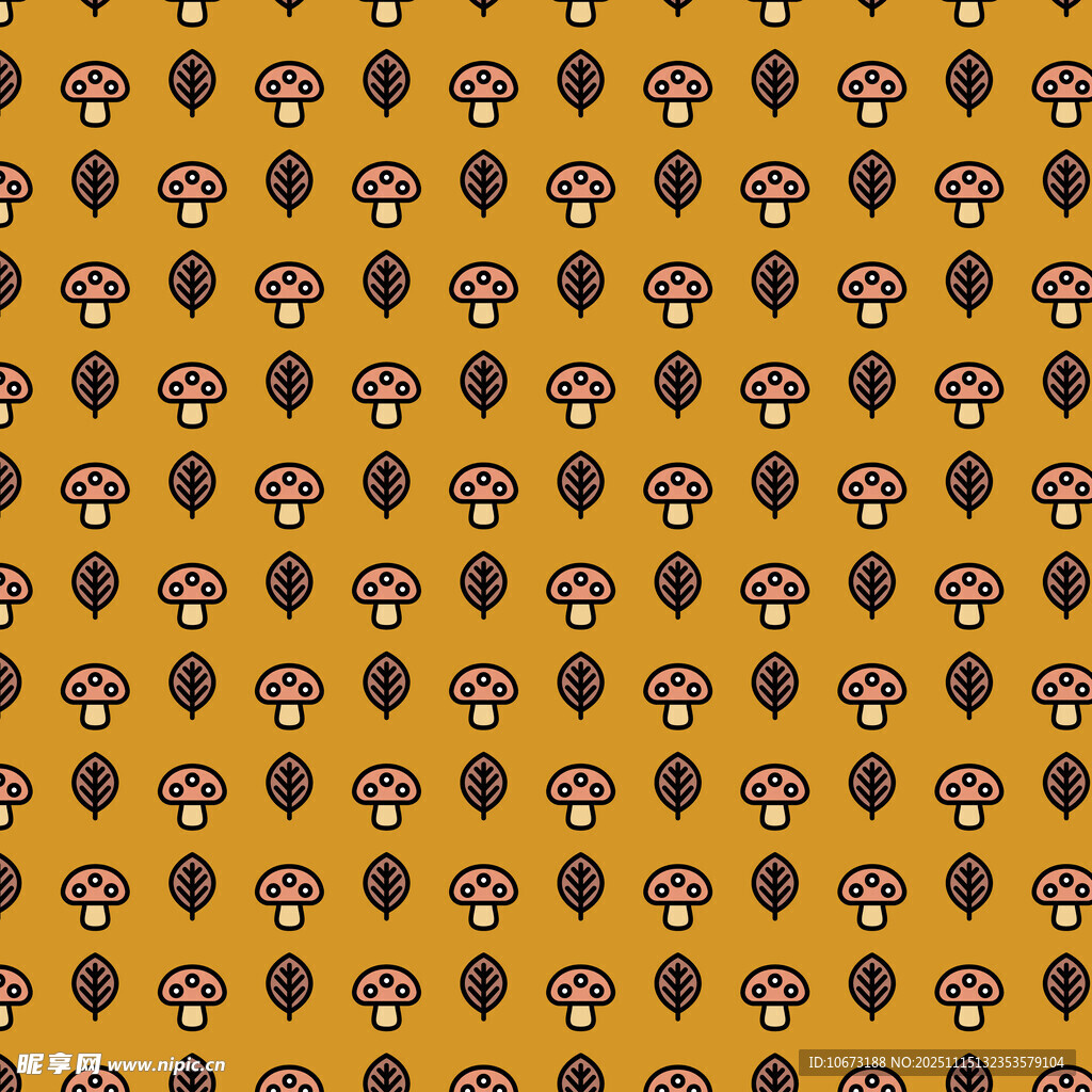 卡通动物头像重复图案背景