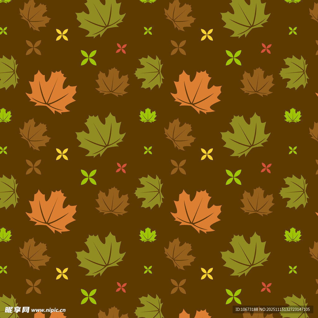 秋季树叶图案背景