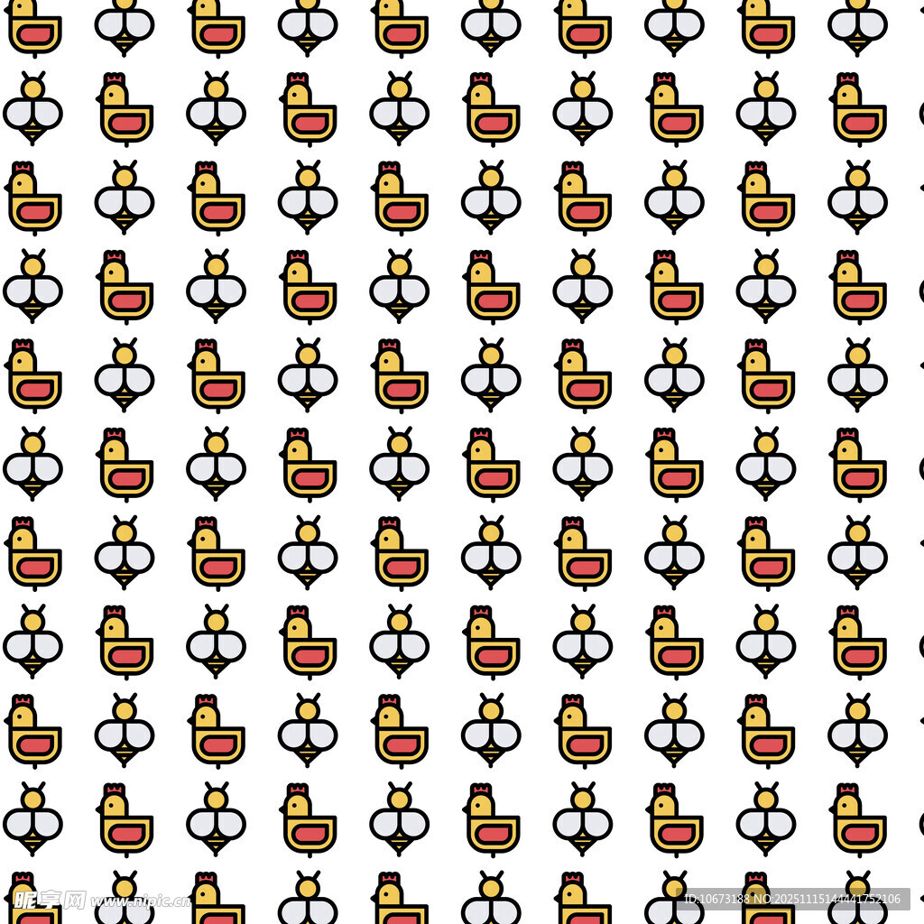 卡通风格动物图案背景