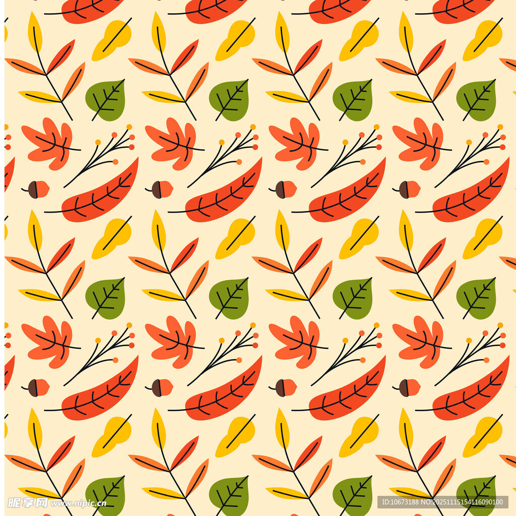 秋季树叶图案背景纹理