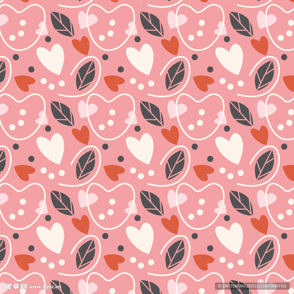 粉色兔子图案可爱背景