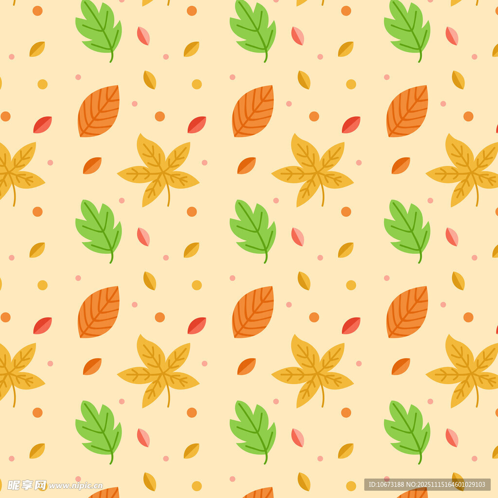 秋季树叶图案背景