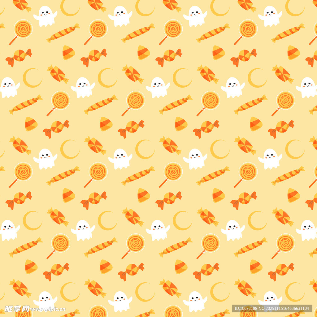 卡通风格食物图案背景图