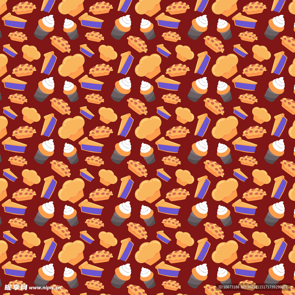 多彩卡通图案无缝背景