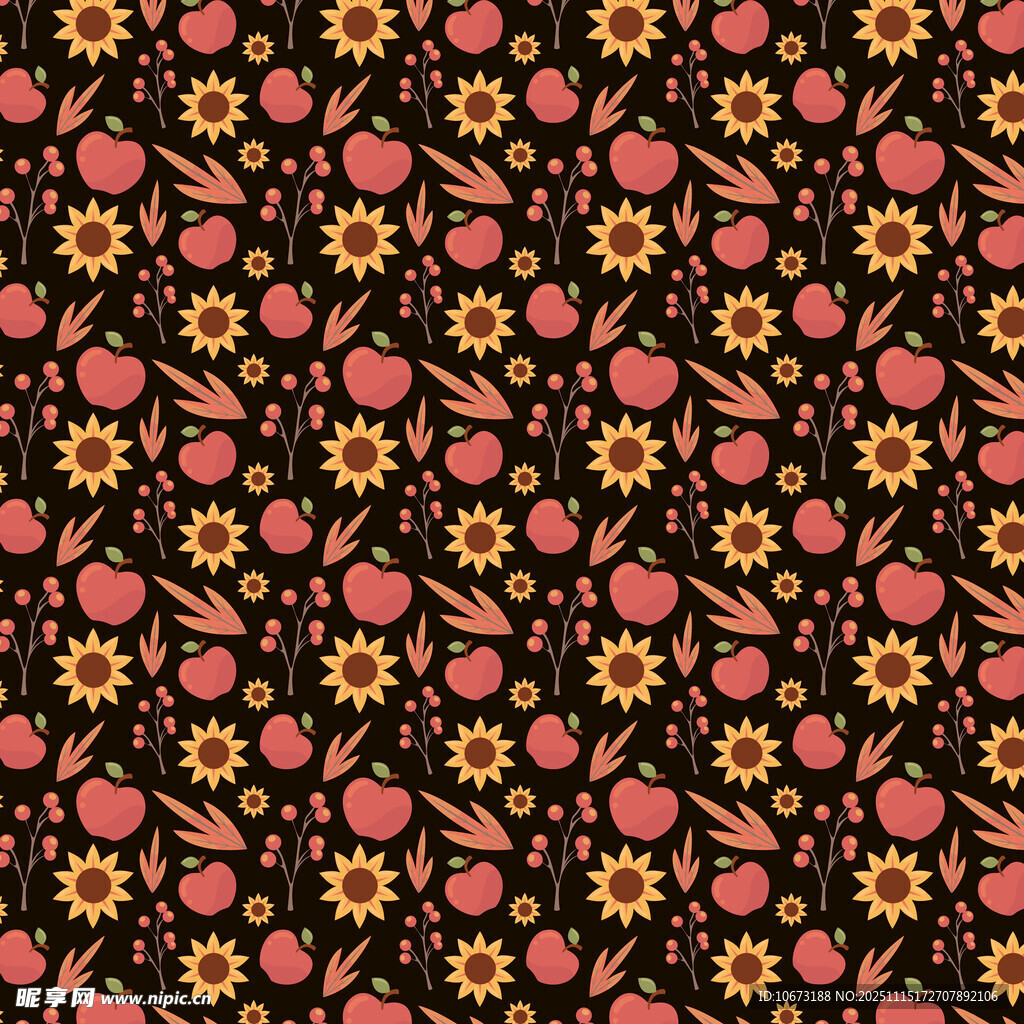 复古碎花图案背景