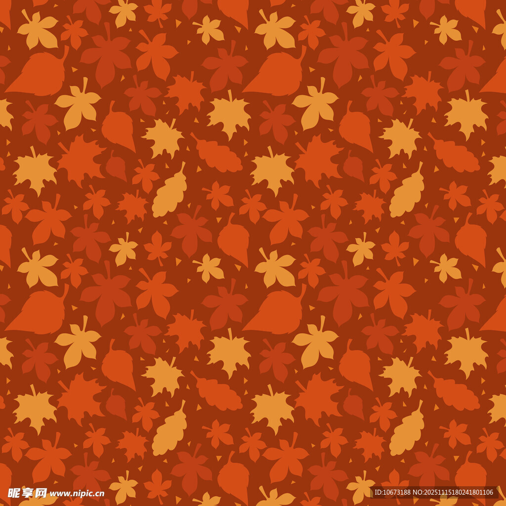 秋季枫叶花卉图案背景