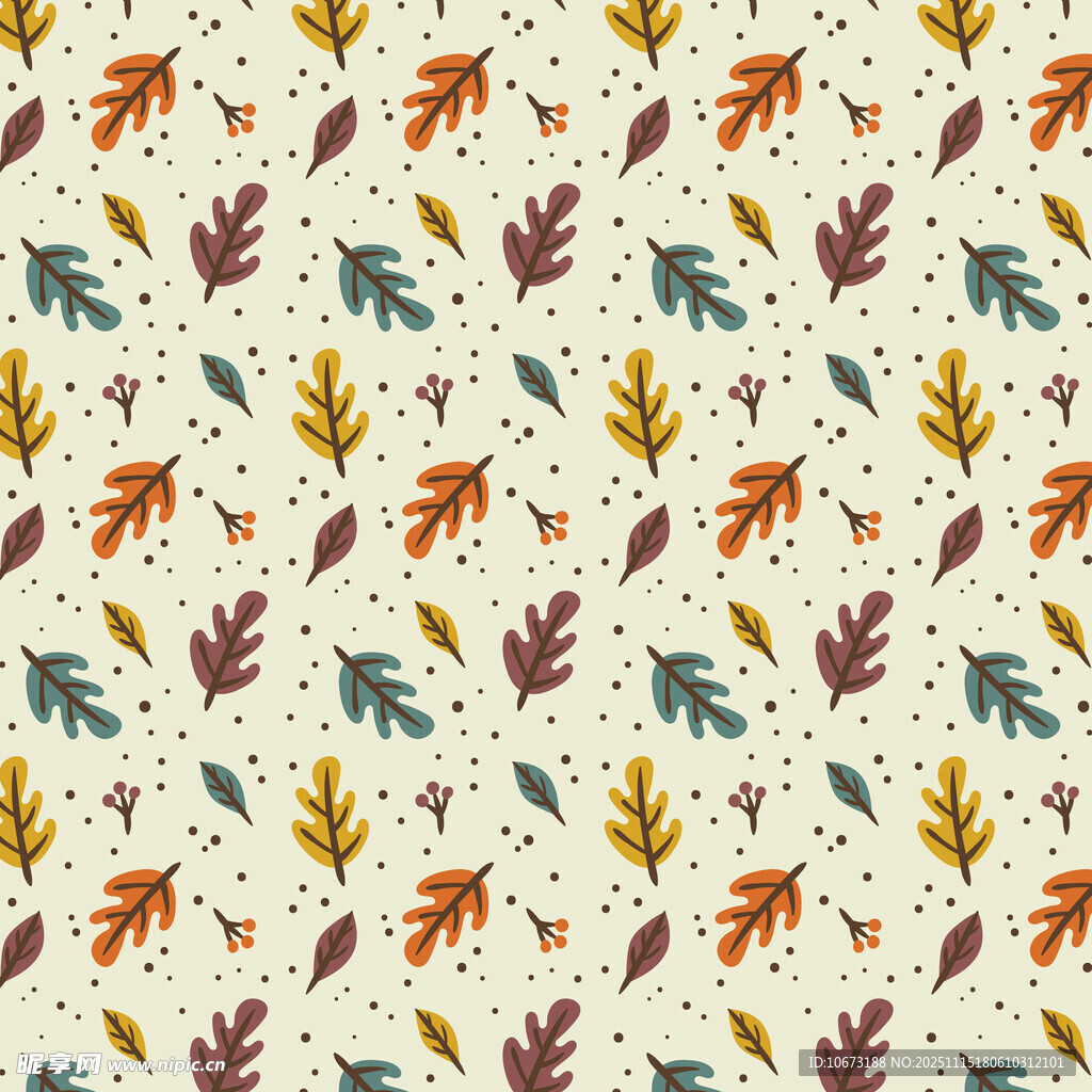 秋季树叶图案背景纹理