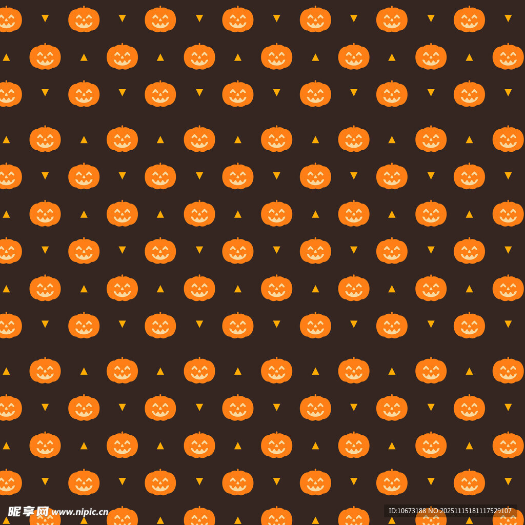 橙色圆点黑色背景图案