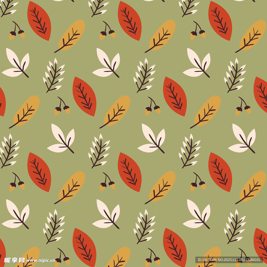 秋季树叶图案背景纹理