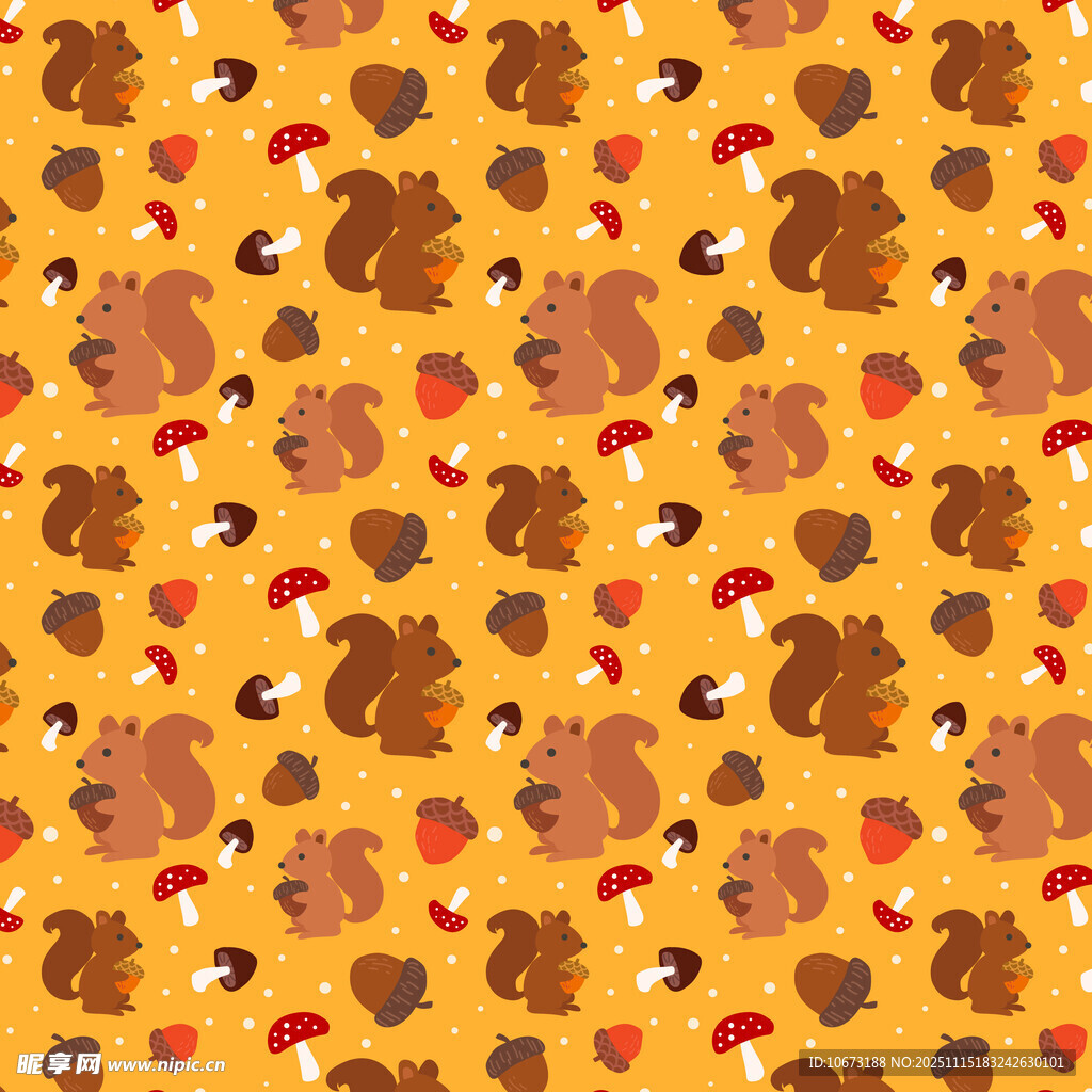 卡通动物图案背景纹理