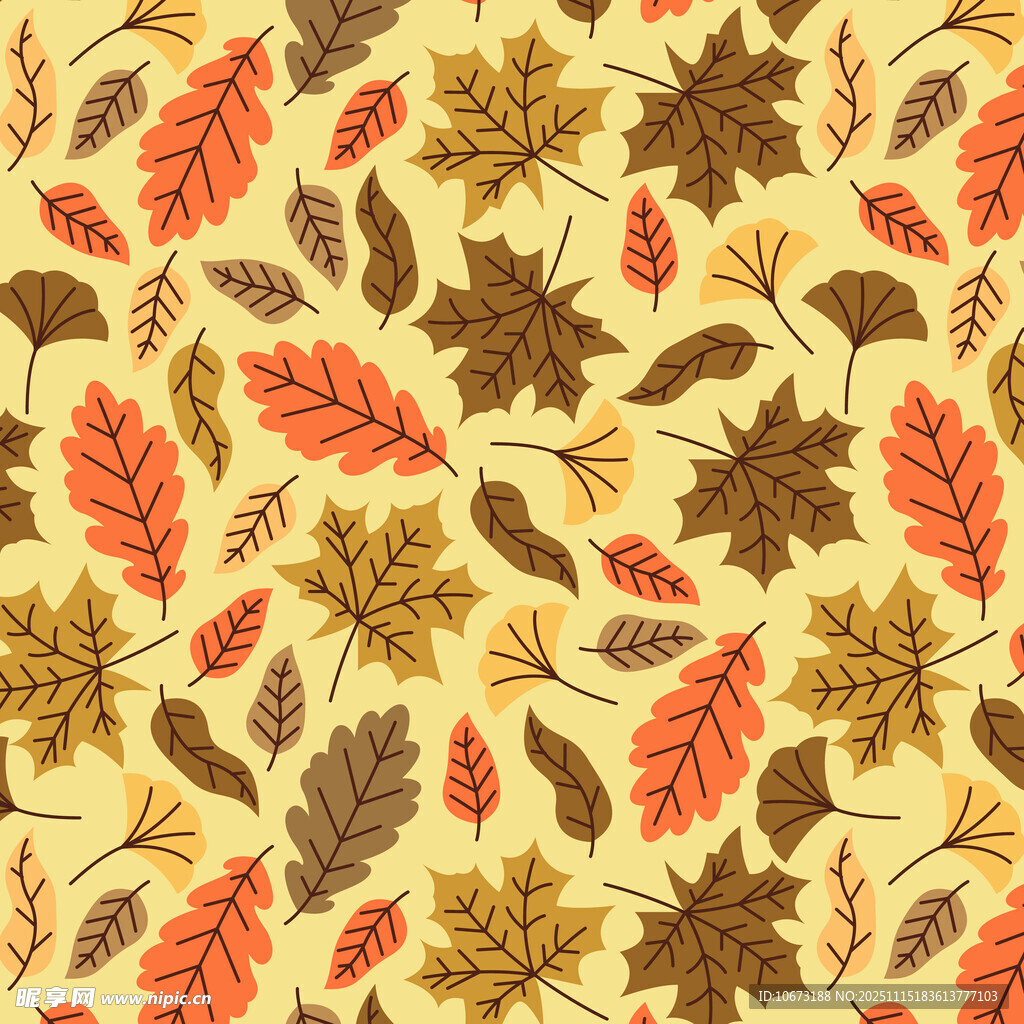 秋季树叶图案背景纹理
