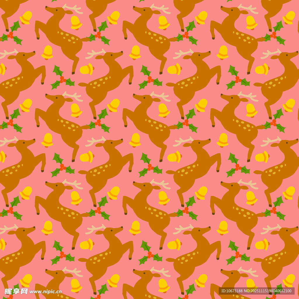 橙色花卉几何图案背景