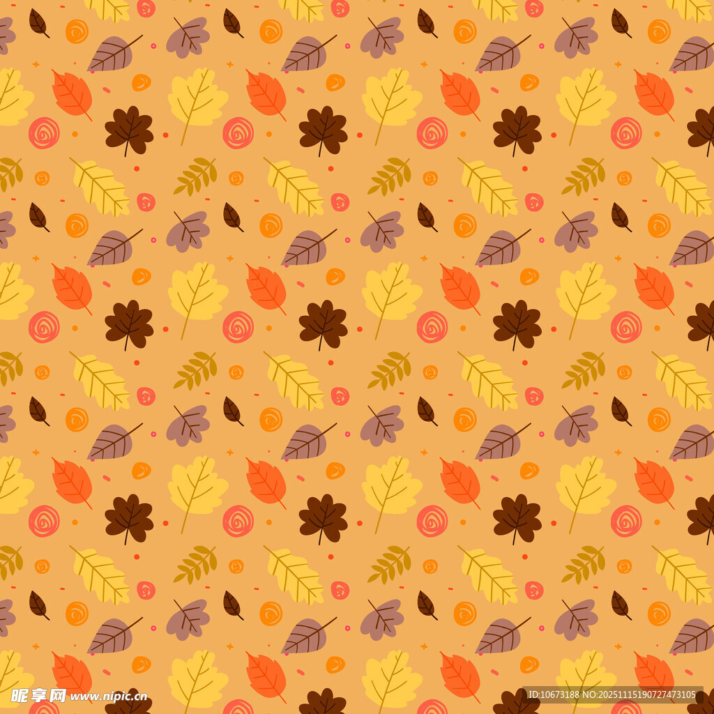 秋季花卉图案背景纹理