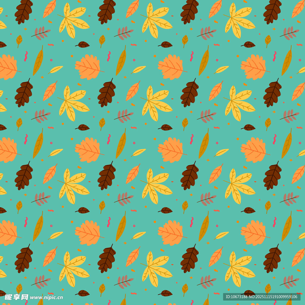 秋季元素无缝图案背景