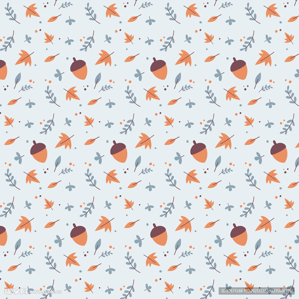 秋季元素无缝图案背景