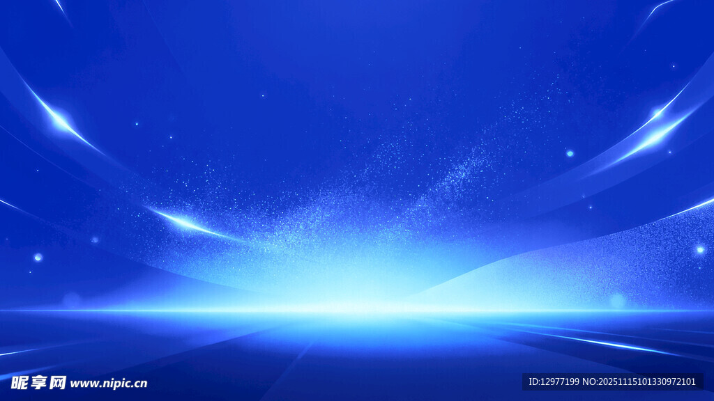 蓝色科技感光线背景画面