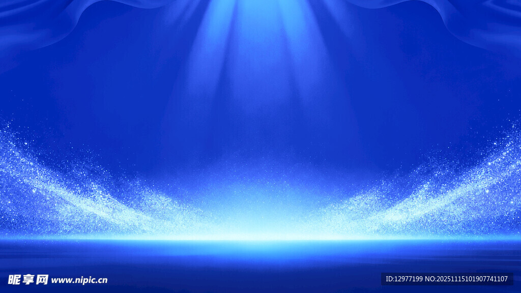 梦幻蓝色科技光效背景