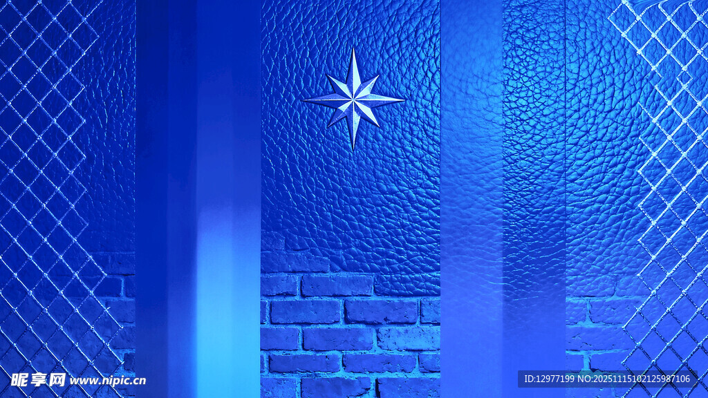 蓝色梦幻星空背景图案