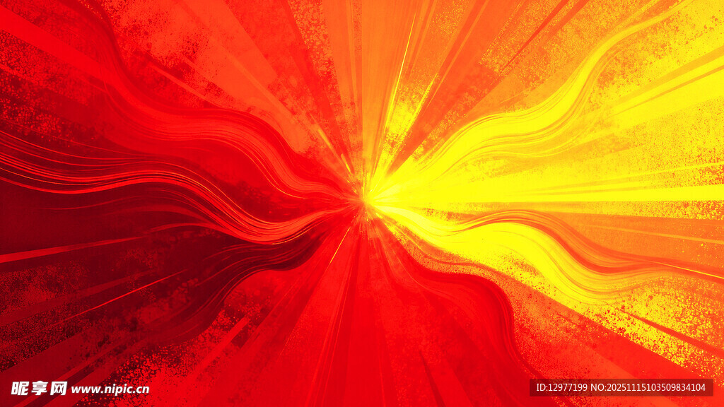 绚丽红色抽象动感背景图