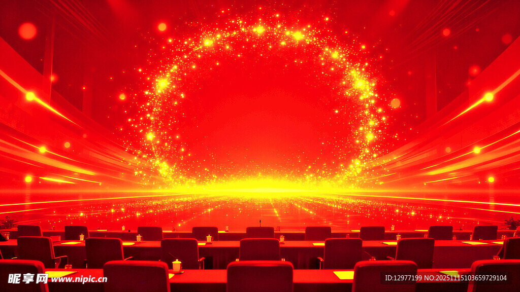 红色舞台背景