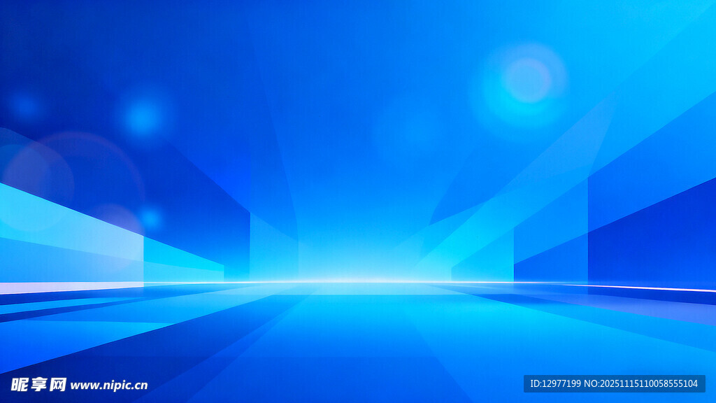 蓝色科技感未来空间背景