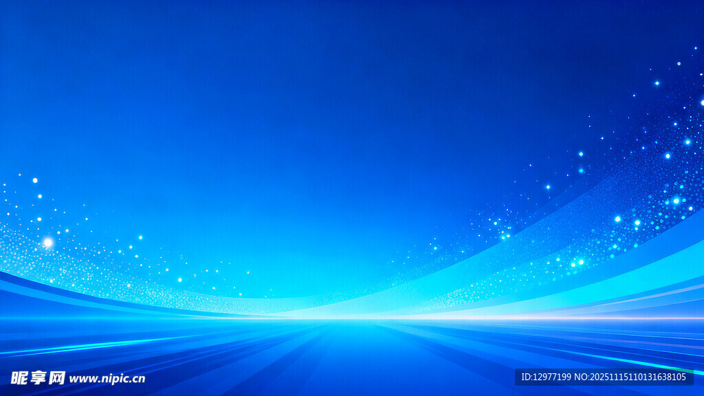 蓝色科技风梦幻背景画面