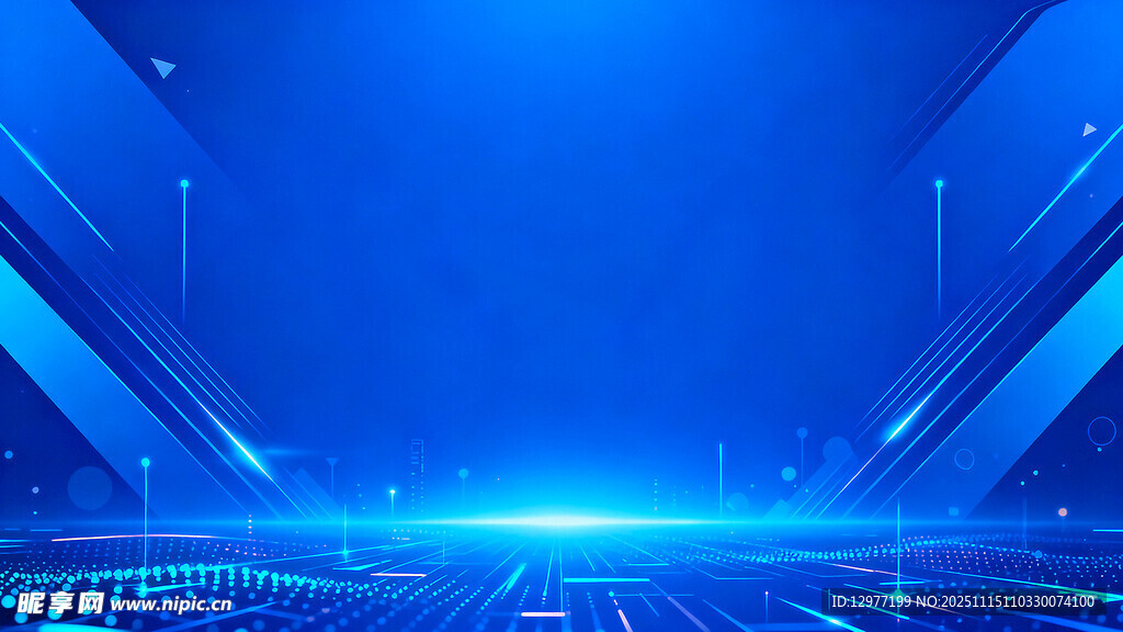 科技感蓝色未来空间背景