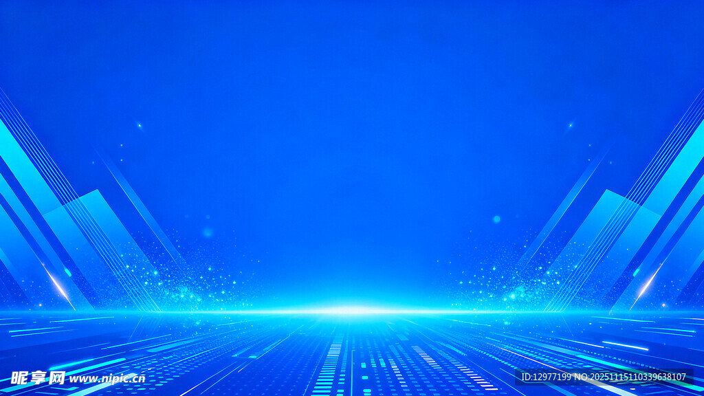 蓝色科技风未来感场景