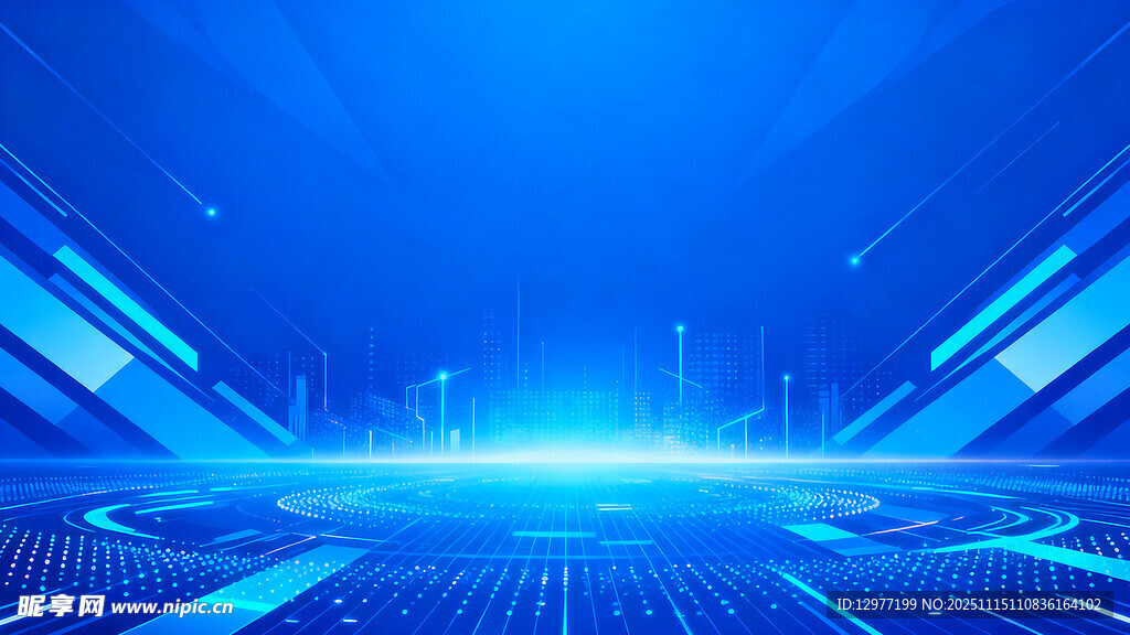 科技感蓝色未来感背景图