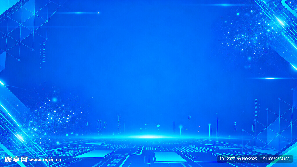 蓝色科技风未来感背景图