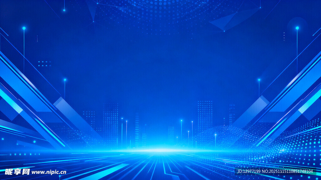 科技感蓝色未来感背景画面
