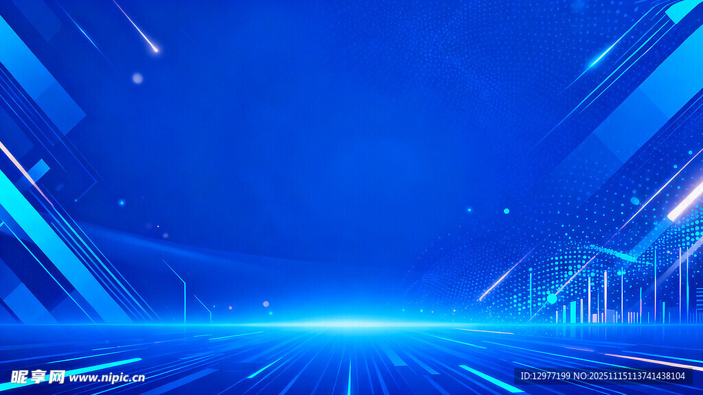 蓝色科技风未来感背景图