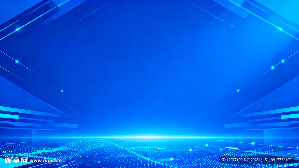 蓝色科技感虚拟空间背景