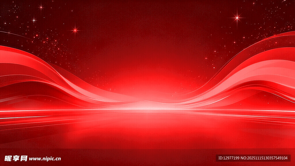 红色动感炫光背景图