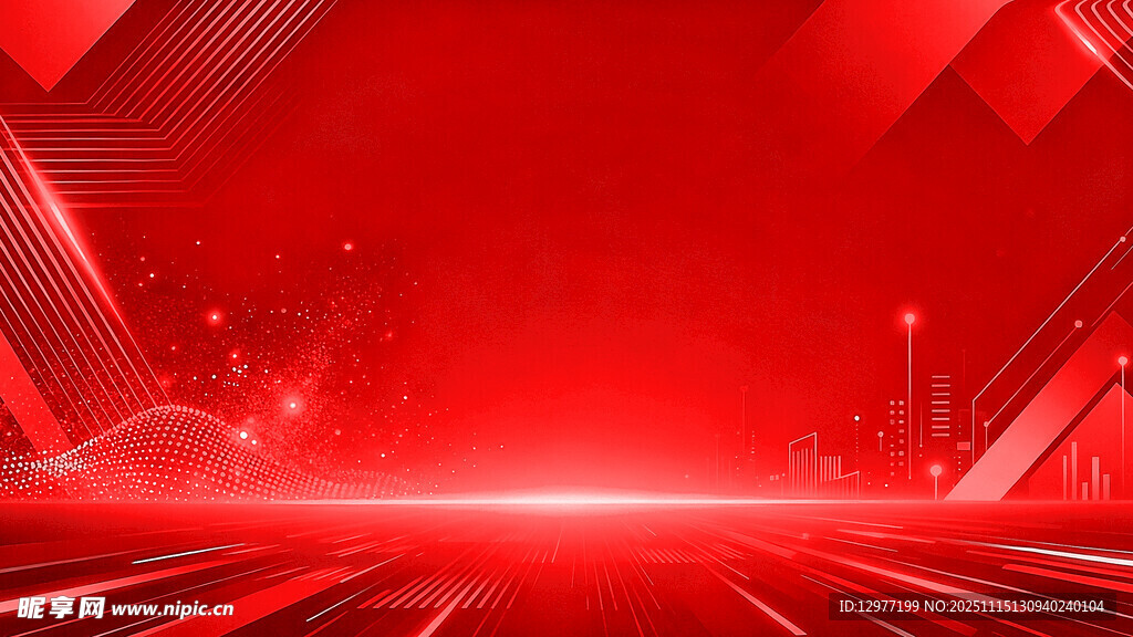红色科技风炫酷背景画面