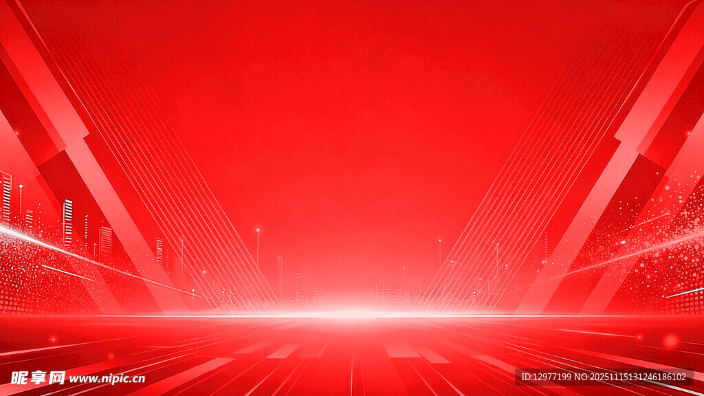红色炫酷科技感背景图