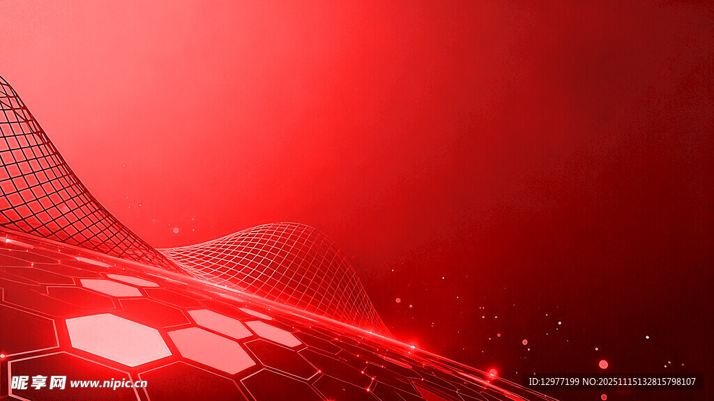 红色科技动感背景画面