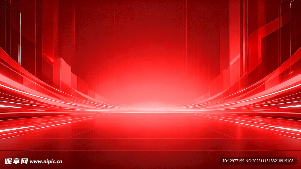 红色炫光科技感背景画面