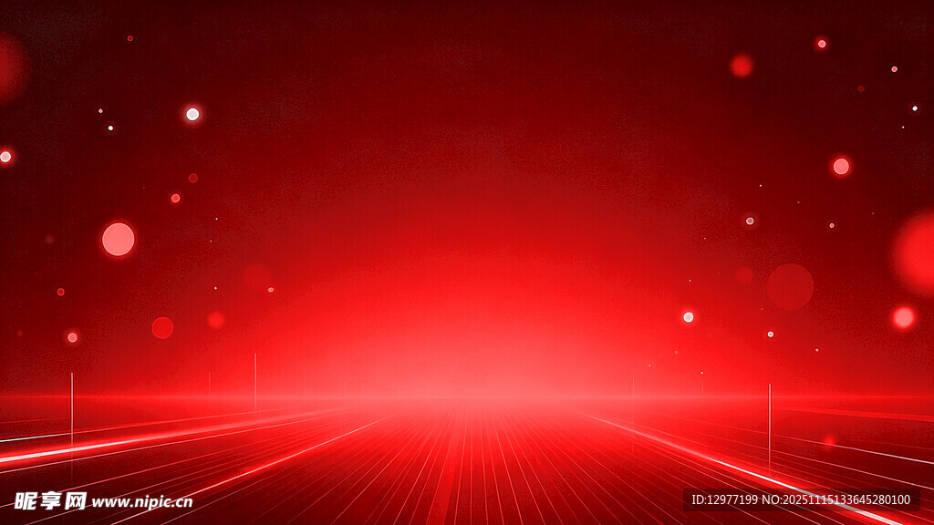 红色炫光科技感背景图