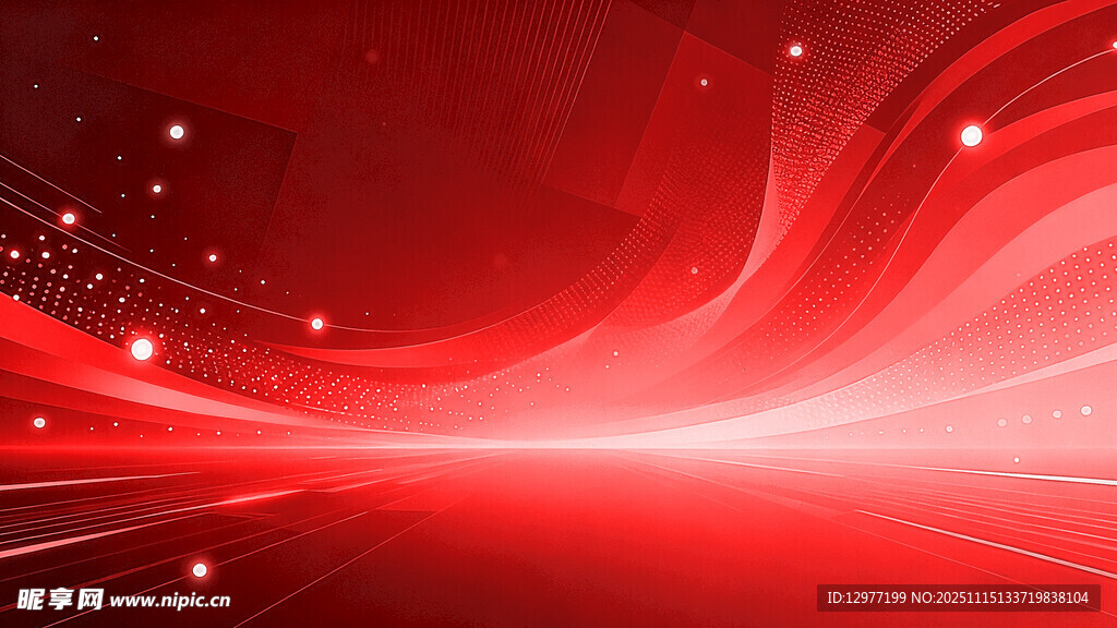 红色动感炫光背景图