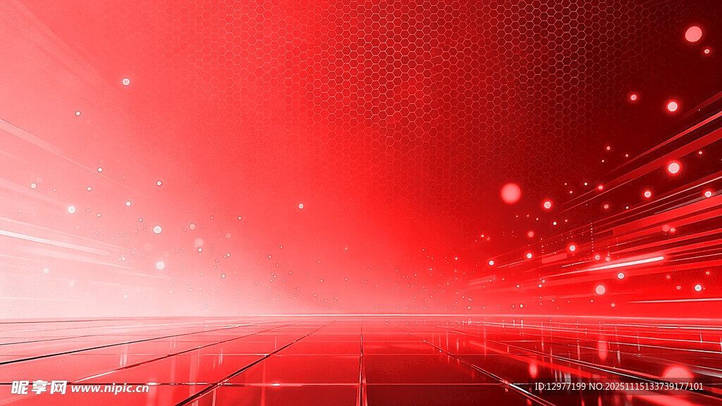 红色科技风未来感背景图