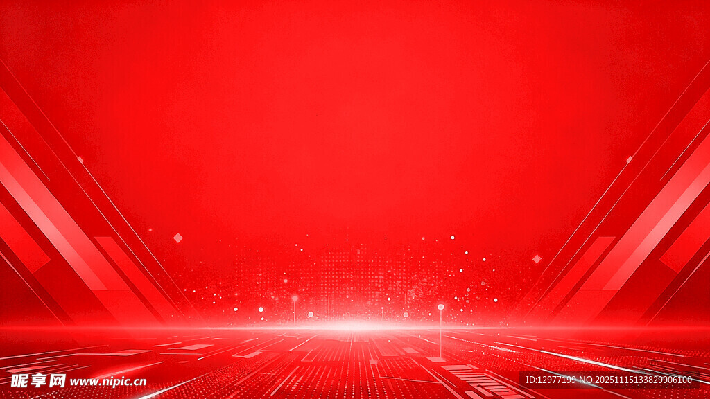 红色科技风渐变背景图