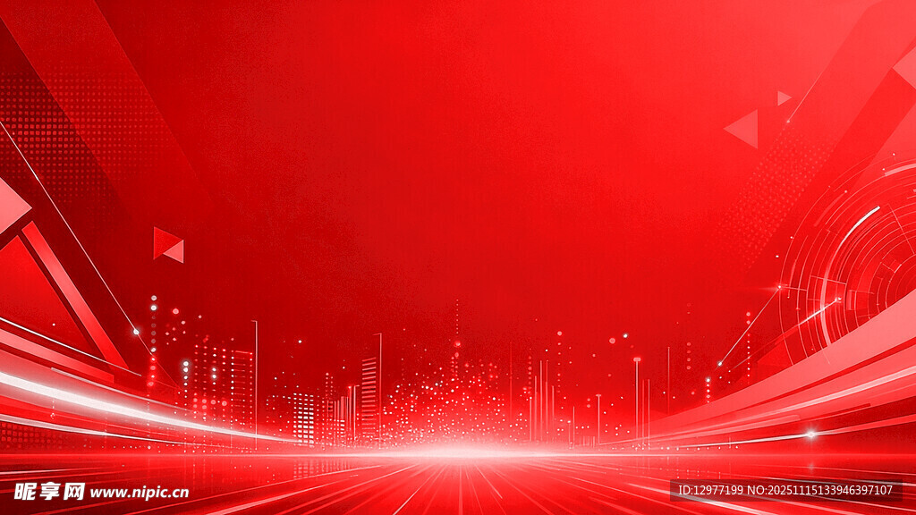 红色科技风炫酷背景图