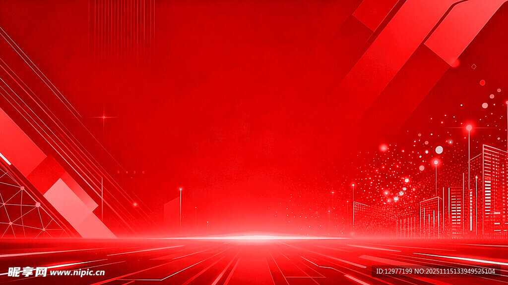 红色科技风未来感背景图