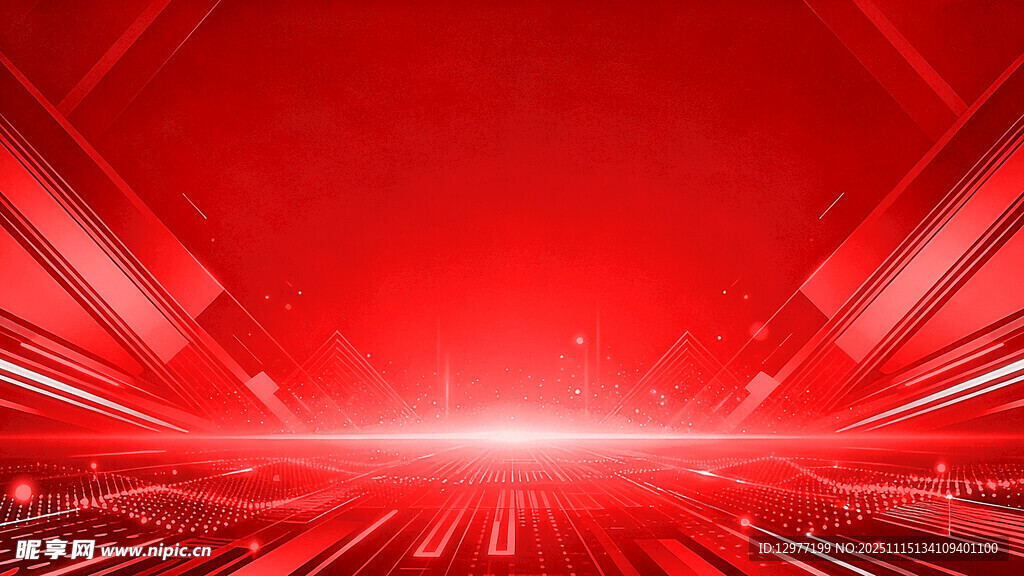 红色科技风炫酷背景图