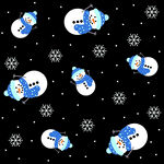 雪人 雪花 黑色 卡通 大牌