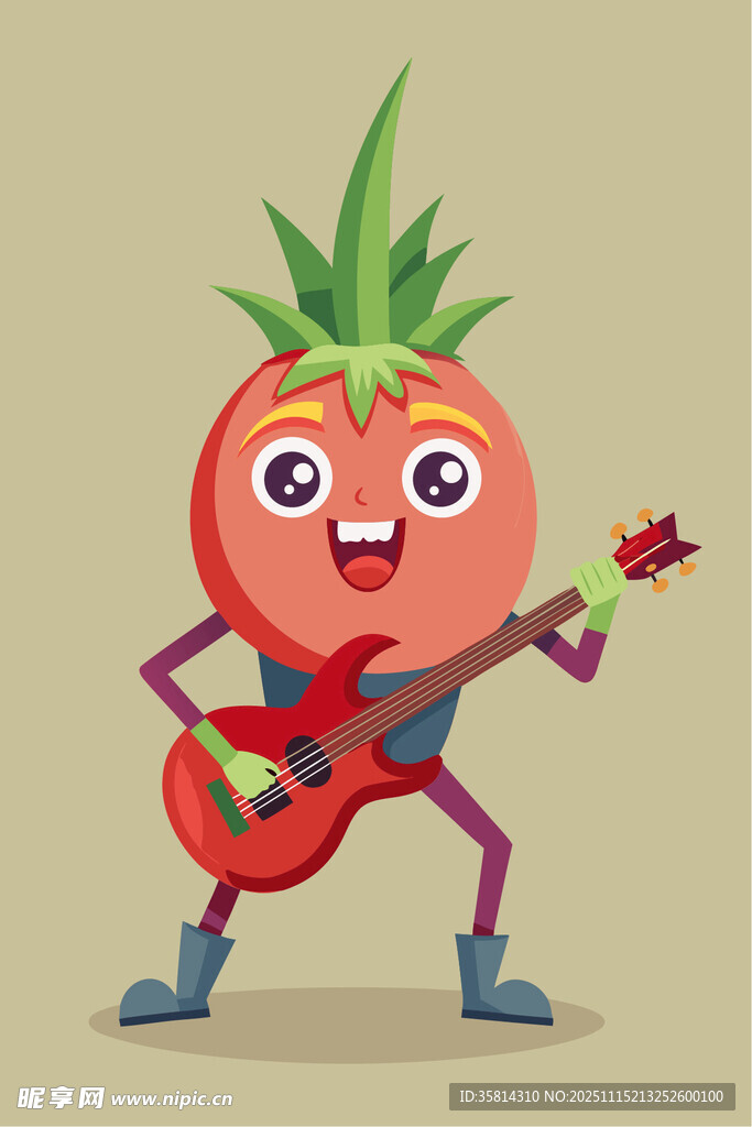 番茄弹吉他的欢乐瞬间